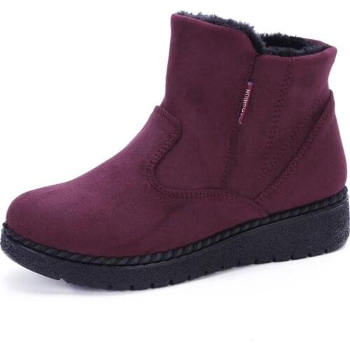 Snow Boots 2020 Classic Flat Heel Canvas Women Winter Boots Warm Fur Plush Insole Ankle Boots Women Shoes Hot Zipper Shoes Woman