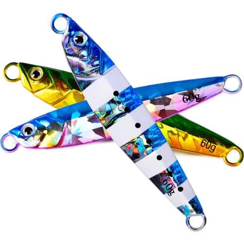 1pc 24g 30g 40g 60g Slow Jig Fishing Jigging Lure Spoon Spinnerbait Metal Jig Lure Bait Bass Tuna Lures Lead Fish Minnow