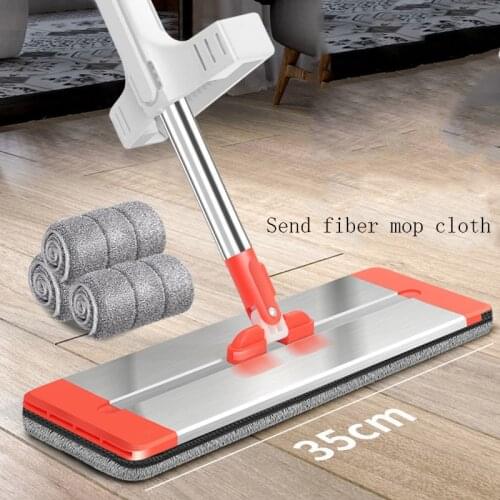 2021 Floor Cleaning Mop Cosas Para El Hogar Cleaning Tools Metal Basket + Plastic Pedal Spin Mop SlidingType Microfibre Fabric