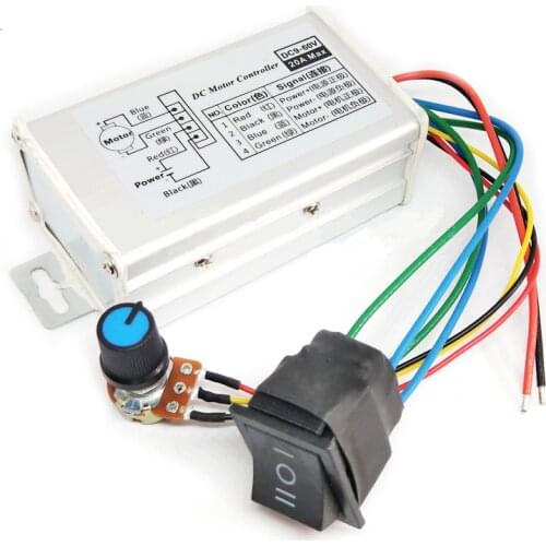20A DC motor variable speed/reverse switch pulse width/PWM motor speed controller 12V24V36V48V60V