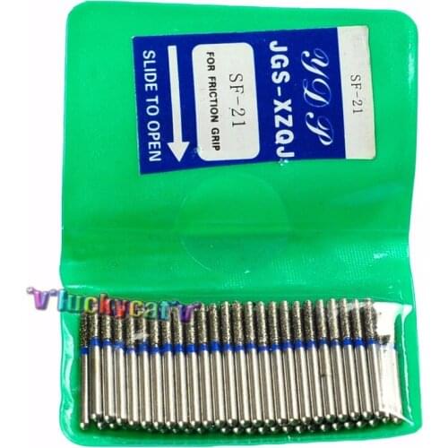 50Pcs Dental Diamond FG High Speed Burs For Polishing Smoothing 1.6MM SF-21