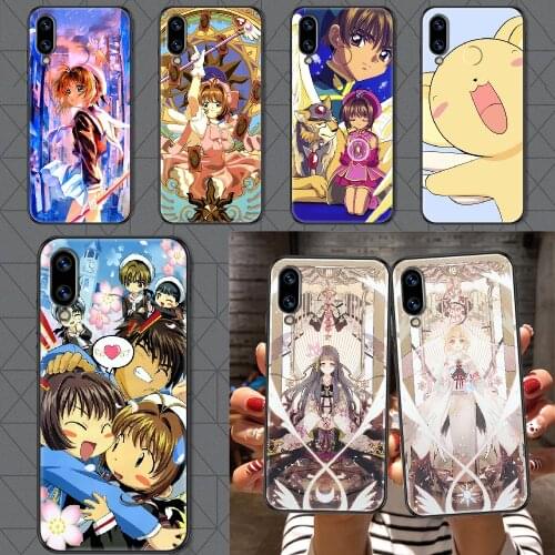 Card Captor Sakura Anime Phone case For Huawei Honor 6 7 8 9 10 10i 20 A C X Lite Pro Play black painting bumper luxury coque