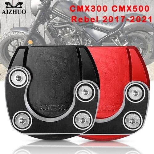 CMX300 500 Motorcycle CNC Foot Side Stands Extension Pad Support Plate Enlarger Pad FOR HONDA Rebel CMX300 CMX500 2017-2021 2020