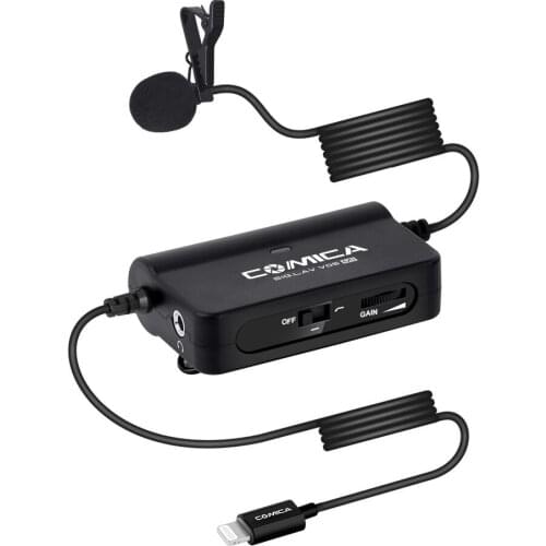 COMICA CVM-SIG.LAV V05 MI Multi-functional Single Lavalier Microphone for iPhone XS max X 8 7 Plus iPad with Lightning Interface