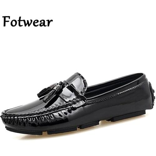 Fotwear Breathable Driving Loafers Plus Size Italian Designer Tassel Loafers Handmade Sewing Moccasins For Men Wedding Shoes Men