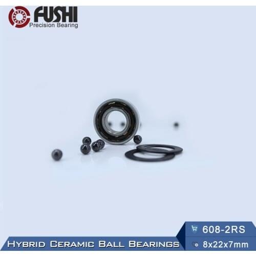608 Hybrid Ceramic Bearing 8*22*7 mm ABEC-1 ( 1 PC) Industry Motor Spindle 608HC Hybrids Si3N4 Ball Bearings 3NC 608RS