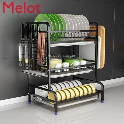 Kitchen storage rack Tableware Storage Rack Holder shelf Rustproof durable stainless steel Cutlery Dish Rack storage holders