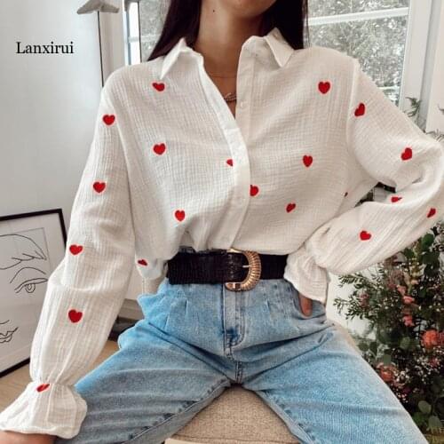 Lanxirui Red Blouses