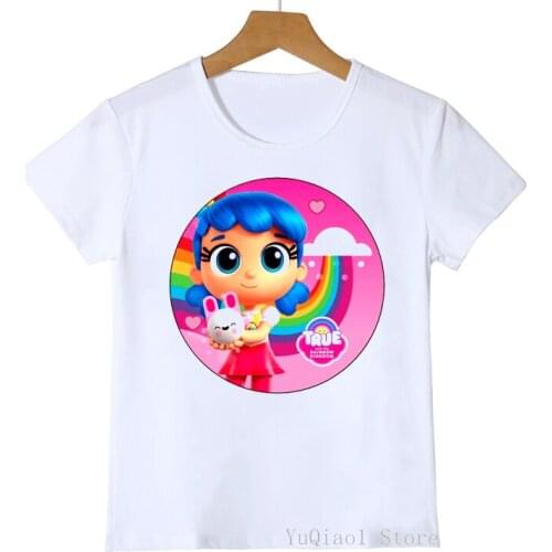 Cute Kids Tshirt Cartoon True And The Rainbow Kingdom T Shirt Baby Girls Lovely Tees Summer 2021 White Teen Youth T-Shirt Top