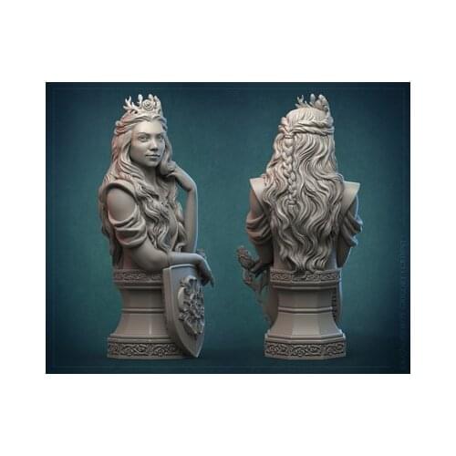 64MM/2.51In Scale Models Resin Long-Haired Beauties Figure Unpainted GK Model Kit Diorama Handmade DIY Fun Gift