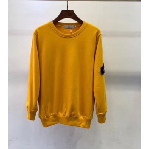 2021 Mens Round Neck Long Sleeve Casual Loose Black White Hoodie Sweater