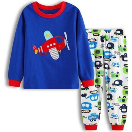 New Style Cotton Childrens Clothing Boy Girls Baby Cartoon a Red Car Pajama Set Pajamas K254