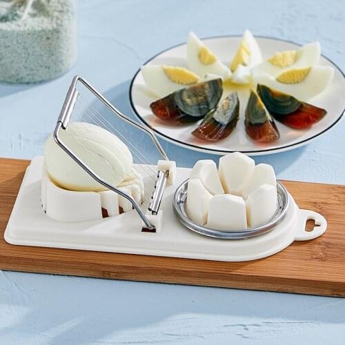 Stainless Steel Egg Cutter Egg Slicer Multifunctional Sectioner Luncheon Meat Cutter Fruit Vegetable Slicing Kitchen Accessories
