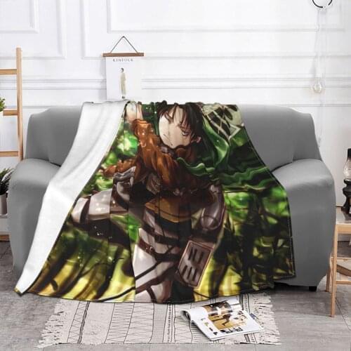 Attack On Titan AOT Anime Blanket Fleece Print Unisex Throw Blanket for Bed Travel Bedspreads