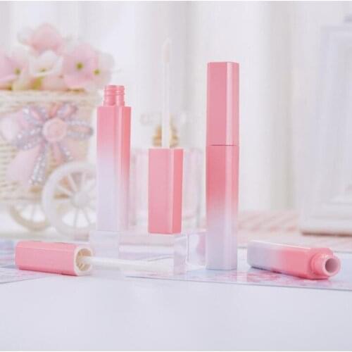 Wholesale 3.5ml Empty Lipgloss Tube Bottles Gradient Pink-white Lipgloss Bottle Packaging Slender Liquid Lipstick Tubes Package