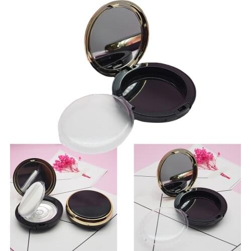 Empty Cosmetic Pressed Powder Container Plastic Makeup Eyeshadow Powder Box Highlights Storage Jar Lipstick Compact Case