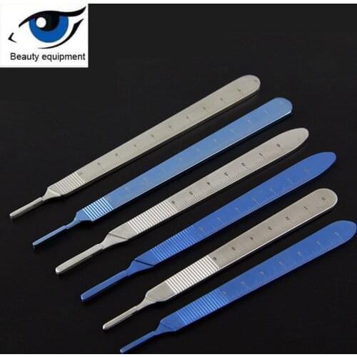 Medical stainless steel handles No. 3 No. 4 with graduated knife holder Titanium plastic cosmetic equipment tools