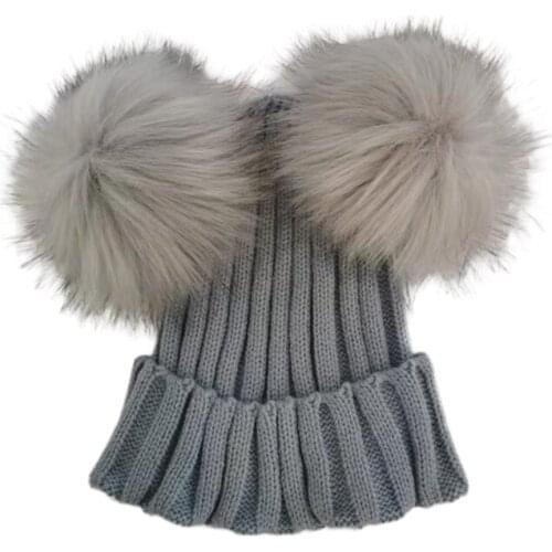 Winter hats for kid baby pom pom hat beanie girl hat toddler hat baby boy ear hat Acrylic 10 months -6 years photography props