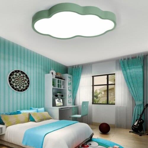 Macaron color Nordic geometric polygon wrought iron led ceiling lamp personality creative living room bedroom dining room lamp