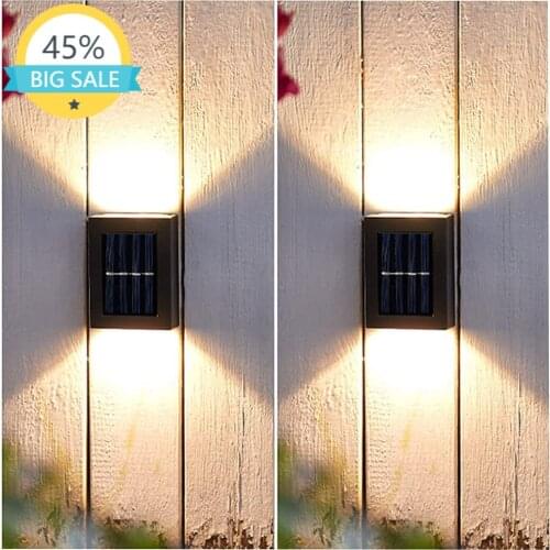 Solar Light Outdoor,Patio Decor Light 2 Packs,Up Down Wall Light Solar Light for Garden Outdoor Wall Backyard Patio Waterproof
