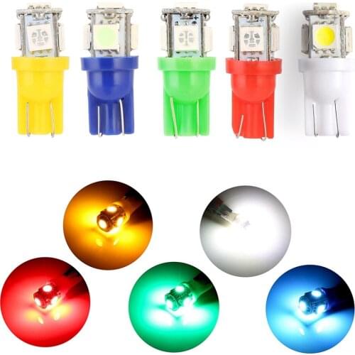 10pcs T10 W5W LED Bulb 5 SMD LED White for Hyundai Solaris i30 Elantra Ix35 Tucson Accent Santa Fe Azera Verna
