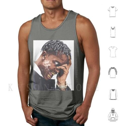 Rapper Travis Paint Tank Tops Vest 100% Cotton Travis Rap Rnb Music Usa Cover Album Jack Stormy Cactus