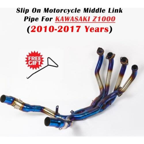 Motorcycle Exhaust Muffler Pipe Without Exhaust Modified Stainess Steel Front Pipe Tube Full System For Kawasaki Z1000 2010-2017