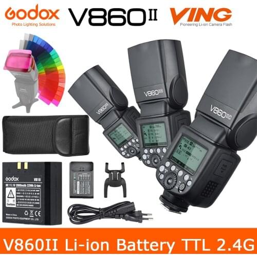 Godox V860II-S V860II-C 860II-N V860II-F V860II-O GN60 TTL HSS Li-ion Battery Speedlite Flash for Sony Nikon Canon Olympus Fuji