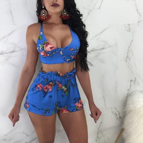 Casual Two Piece Set Women Sleeveless Top and Pants Summer Female Short Tracksuit Women Sexy 2 Piece Sets Sets Womens Outfits