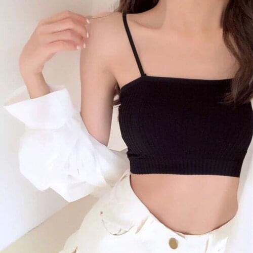 Solid Color Sexy Tank Crop Tops Women Summer Basic Crop Top Streetwear Sleeveless Camis Cool Girls Cropped Tee Camisole Femme