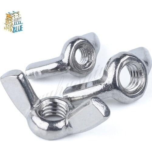 10Pcs DIN315 M3 M4 M5 M6 M8 M10 Galvanized Hand Tighten Nut Butterfly Nut Ingot Wing Nuts