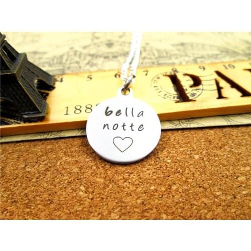 3pcs/lot Fashion stainless steel necklace "bella notte heart" Charms Pendant necklace Jewelry Gift more style for choosing