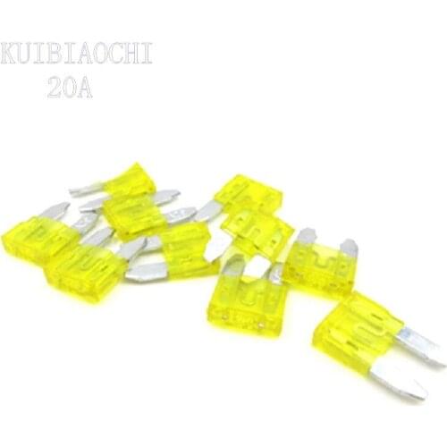 50pcs/lot 20A MINI Car Fuse Auto Car Truck ATC Mini Blade Trumpet Car Fuses 20A AMP Wire Set P5