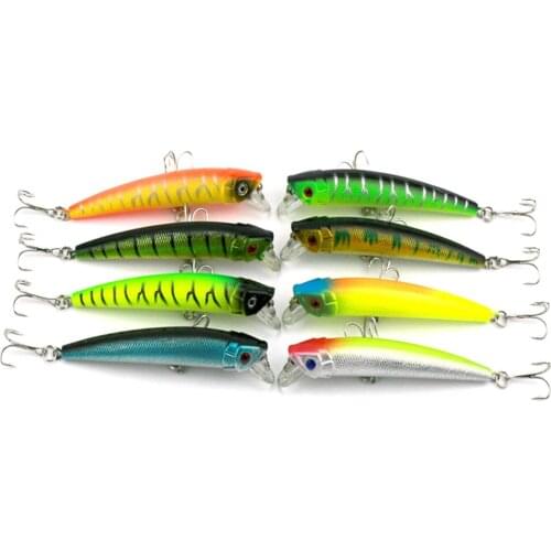 40pcs/set Wobblers Minnow 9.5cm 7.3g Floating Artificial Fishing Baits Hard Lure Swimbait Trout Fishing Lures Crankbait Minnow