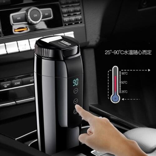 304stainless steel Car 12V Auto Heating Cup Electric Kettle Mug Coffee milk Thermal Heater Cups Temperature Boiling Water Bottle