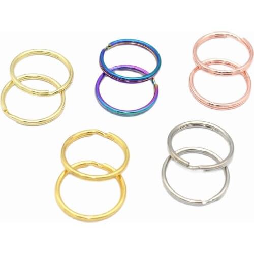 25mm Key Chain Ring Key Ring Split Ring Jewelry Charm Clasp Supplie Metal Key Ring Pendant Key Fob Hardware for key chain