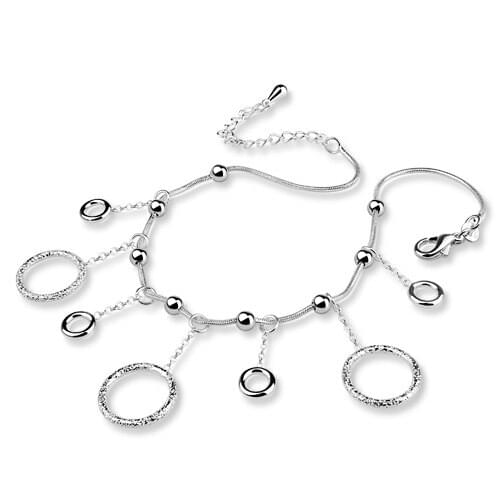 925 sterling silver chains Fashion silver ornaments Sterling silver female foot ornaments Necessary summer silver ornaments
