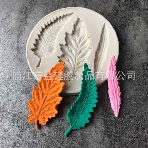 DIY Leaf Shape Silicone Flip Mold Cake Decoration Tool L107