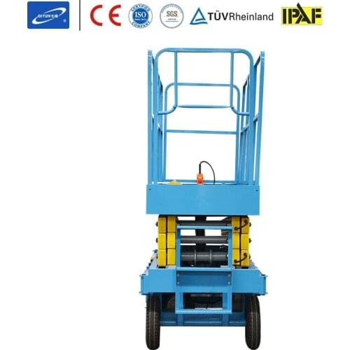 Qiyun CE ISO IPAF 14m Diesel Hydraulic Mobile Scissor Lift with Heavy Load Capacity 300kg OEM ODM