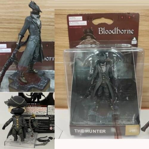Bloodborne The Hunter Mini Statue PVC Figure Game Figure Q version 1279# Hunter Action Figure The Old Hunter Sickle 11cm