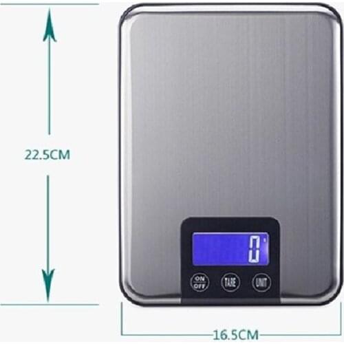 Electronic Kitchen Scales 10KG 1g LCD Stainless Steel Household Digital Scale Food Diet Cooking Measure Tools Touch Button