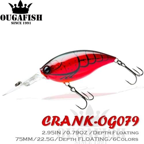 Crankbait Fishing Lure Floating Hard Bait Weight 22.5G Drifting Depth 2-3M Mino Rock Lures Pesca Wobblers Trolling Perch Lokken
