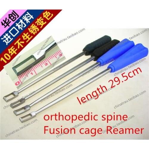Medical orthopedic instrument Spinal open circuit gouge Square chisel angled Osteotome fusion cage PEEK Scraper Reamer tool AO