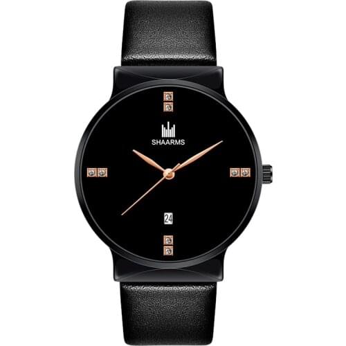 2021 New Mens Watch Leather Strap Mens Stainless Steel Buckle Date Strap Sport Waterproof Mens Quartz Watch Relogio Masculino