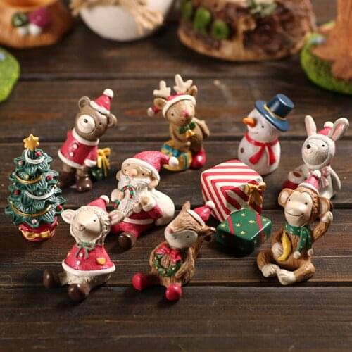 New Creative Micro Landscape Flower Pot Resin Craft Ornaments Christmas Gifts Home Decoration Decoration