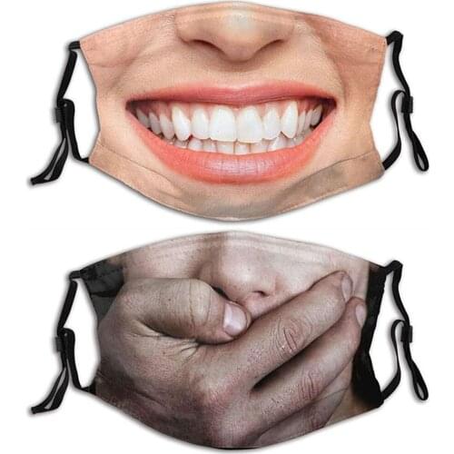 New Funny Shut Up Mouth Cosplay Man Women Unisex Masks Face-Protection Dustproof Cycling Sports Breathable Adult Halloween Party