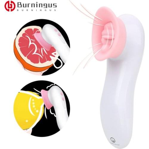 Nipple Sucker Tongue Vibrators 7 Speeds Oral Sex Clit Vagina Stimulator Clitoris G-spot Massage Sex Toys For Women