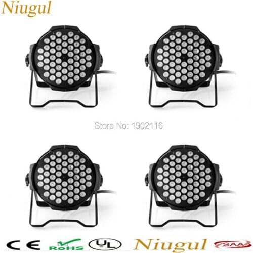 Niugul 4pcs/lot DMX LED Par 54X3W RGBW Stage Par Light Wash Dimming Strobe Lighting Effect Light For Disco DJ Party Show Par LED