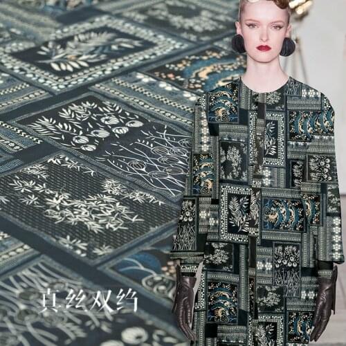 New spring and summer silk fabric digital inkjet 16mm silk Crepe de Chine fabric for dress shirt fashion cloth hot sale