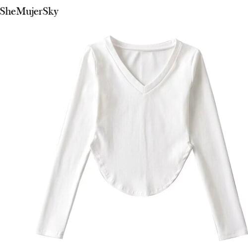 Женские однотонные футболки SHEMUJERSKY China At AliExpress